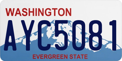 WA license plate AYC5081
