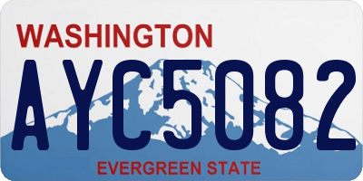 WA license plate AYC5082