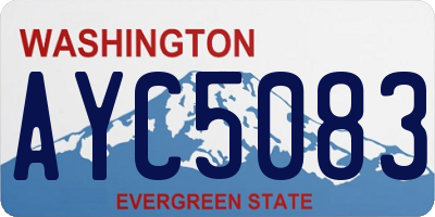 WA license plate AYC5083