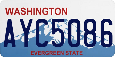 WA license plate AYC5086