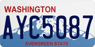 WA license plate AYC5087