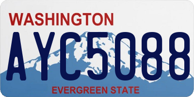 WA license plate AYC5088