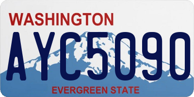 WA license plate AYC5090