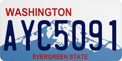 WA license plate AYC5091