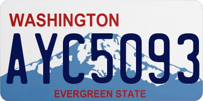 WA license plate AYC5093