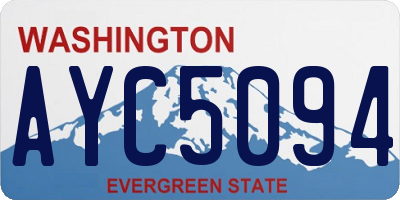 WA license plate AYC5094