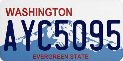WA license plate AYC5095