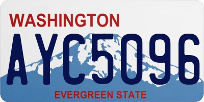 WA license plate AYC5096