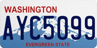 WA license plate AYC5099