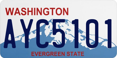 WA license plate AYC5101