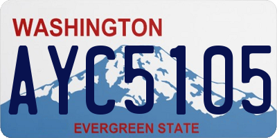 WA license plate AYC5105