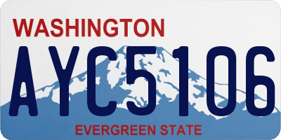 WA license plate AYC5106