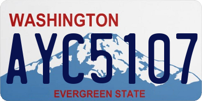 WA license plate AYC5107
