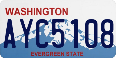 WA license plate AYC5108