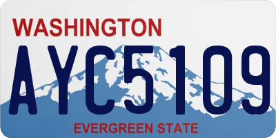 WA license plate AYC5109