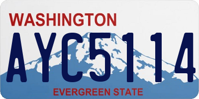 WA license plate AYC5114