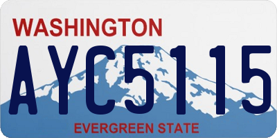 WA license plate AYC5115