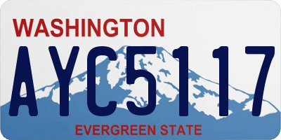 WA license plate AYC5117