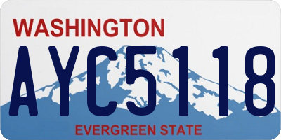 WA license plate AYC5118