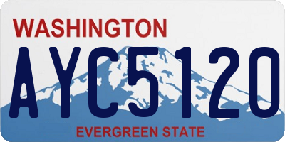 WA license plate AYC5120