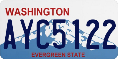 WA license plate AYC5122