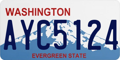 WA license plate AYC5124