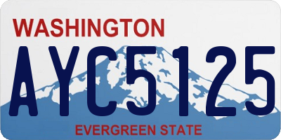 WA license plate AYC5125