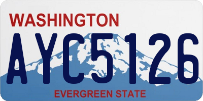 WA license plate AYC5126