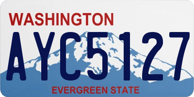 WA license plate AYC5127