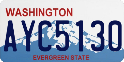 WA license plate AYC5130
