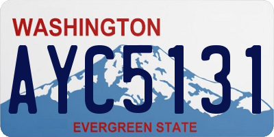 WA license plate AYC5131