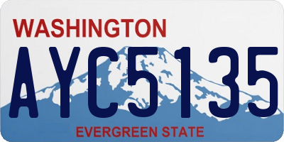 WA license plate AYC5135