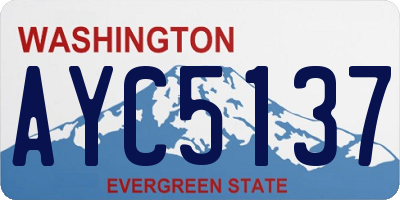 WA license plate AYC5137