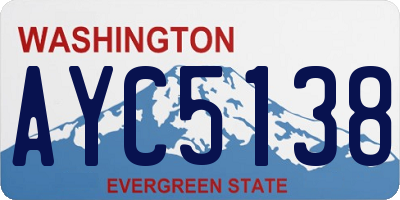 WA license plate AYC5138