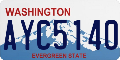 WA license plate AYC5140