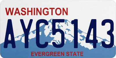 WA license plate AYC5143