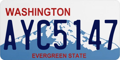 WA license plate AYC5147