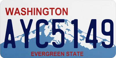 WA license plate AYC5149