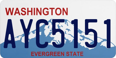 WA license plate AYC5151