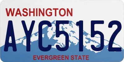 WA license plate AYC5152