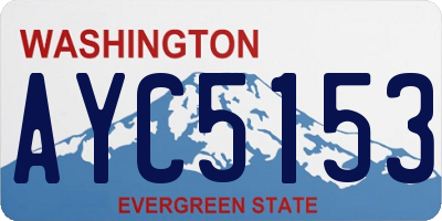 WA license plate AYC5153