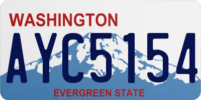 WA license plate AYC5154