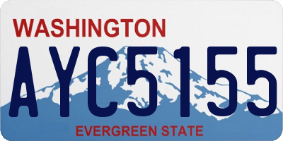 WA license plate AYC5155