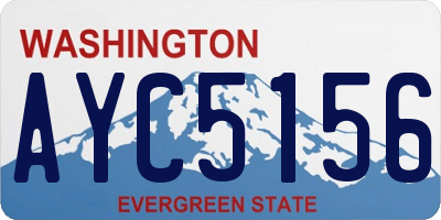 WA license plate AYC5156