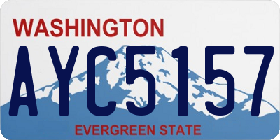 WA license plate AYC5157