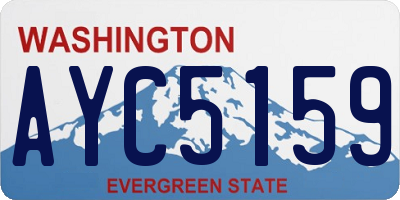 WA license plate AYC5159