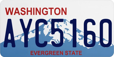 WA license plate AYC5160