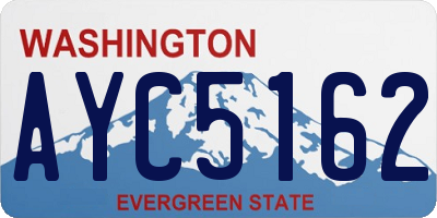 WA license plate AYC5162