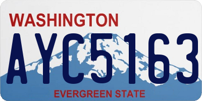 WA license plate AYC5163
