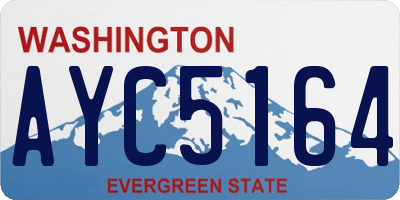 WA license plate AYC5164